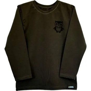 Chlapecké tričko ZÁHOŘÍ Rudel ZÁHOŘÍ Dětské tričko dlouhý rukáv - zelené sova Velikost: 146