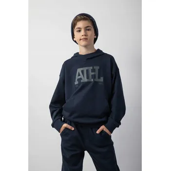 Chlapecká mikina Dětská mikina s kapucí Chlapecká Tepláková Tmavě Modrá Velikost 164 Coccodrillo ZC5