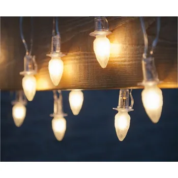 Vánoční dekorace Světelný řetěz Šiška, 20 LED žárovek Filament, čirý kabel, základní, čirá