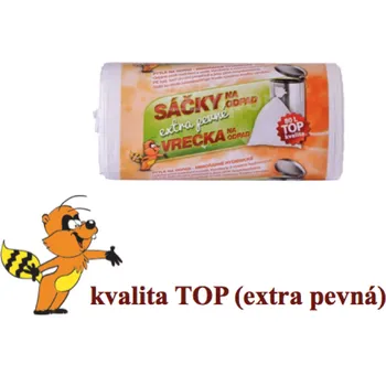Pytle na odpadky Pytle na odpad 80 l, role 40 ks, TOP - extra pevné, bílé