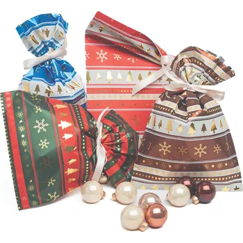 Dárková taška P.N.P. PLAST Vánoční sáček Canazei 35 x 50 cm ,balení 50 ks 590020