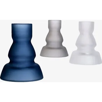 Preciosa Sada skleněných svícnů z českého křišťálu Preciosa, antik modrá, sada 3 ks