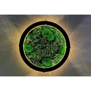 Lampička Li-Go "Mechové kopečky" lampa/obraz 31 cm provedení povrchu: dub světlý