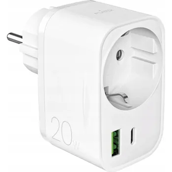 Nabíječka Puro 20W Power Delivery se zástrčkou a zásuvkou Schuko, 1x USB-C + 1x