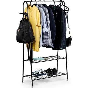 Věšák Stojací věšák kovový Vilde černý