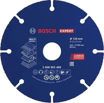 Příslušenství k brusce Bosch Řezací kotouče EXPERT Carbide Multi Wheel 125 mm, 22,23 mm Professional (2608902489)
