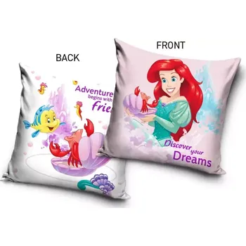 Povlak na dekorativní polštářek POVLAK NA POLŠTÁŘEK PRINCESS ARIEL ŠUPINKA A SEBASTIÁN