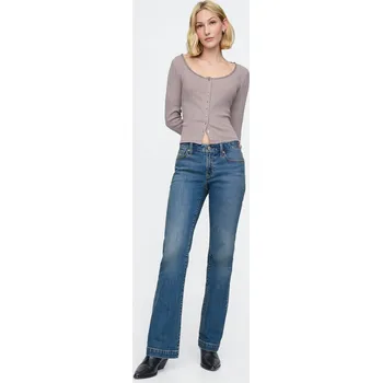 Dámské džíny GAP dámské džíny Low Rise Long &amp;amp; Lean GAP modrá | bílá | šedá 3442009