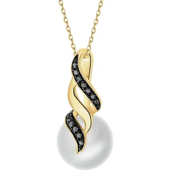 Přívěsek Zlatý přívěsek s diamanty a perlou - ryzost 585 - 220.986