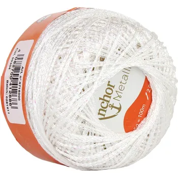 Příze Příze Anchor Metallic - metalická Příze Anchor Metallic: 304 Bílá