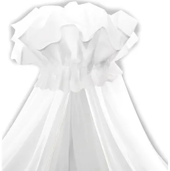 Dětská postýlka Baby Nellys Luxusní moskytiéra s týlem 170x400cm, bílá