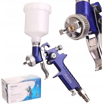 Stříkací pistole AUARITA MINI LAKOVACÍ PISTOLE HVLP TRYSKA 1.0MM NÁDRŽKA 125ML
