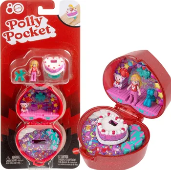 Mattel Polly Pocket Kompaktní narozeninová sada s prstýnkem a figurkou dortu