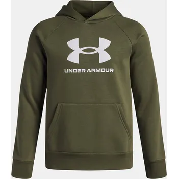 Chlapecká mikina Chlapecká mikina Under Armour UA Rival Fleece BL Hoo 1379791-390 Zelená YXL