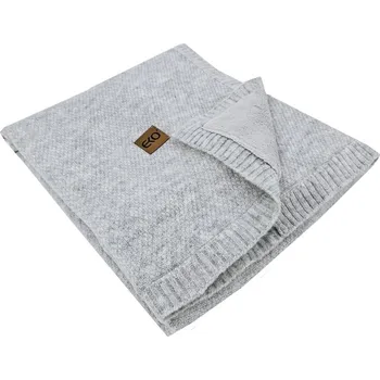 Dětská deka EKO Deka pletená s podšívkou Grey 100x80 cm