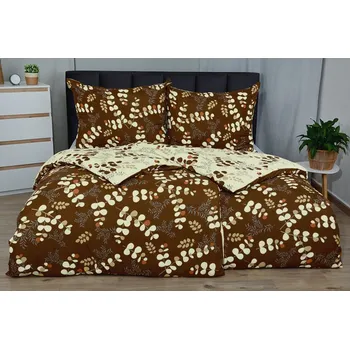 Povlečení HW LOGISTIC s.r.o. Povlečení mikrosatén prodloužené VISA béžové 140 x 220, 70 x 90 cm zipový uzávěr