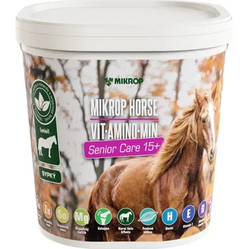 Krmivo pro koně MIKROP Horse - Vit-amino-min SENIOR CARE - Sypký doplněk s aminokyselinami, vitamíny a minerály balení 6.5 kg