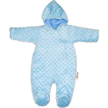 Dětská móda Baby Nellys Kombinézka/overálek Minky, zateplená - sv. modrá Velikost: 74 (6-9m)