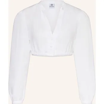 Dámská halenka Hammerschmid Dámská Dirndl Halenka Greta Ze Lnu, bílá, 38