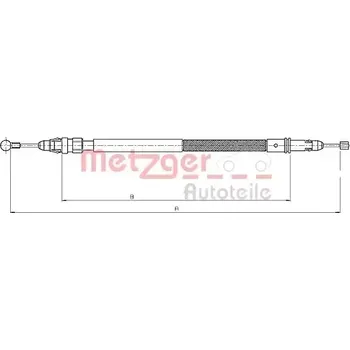 Brzdový systém METZGER Tažné lanko parkovací brzdy COFLE MTG 12.0744