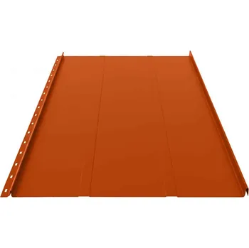 Lehká střešní ocelová zacvakávací krytina Legos – X-PRESS CLICK 520×5000 mm, cihlově červená RAL 8004