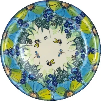 Talíř Talíř 26 Velký Obědový talíř D-413 Včelka Keramika Bolesławiec