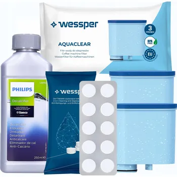 Kávovar 2 Vodní filtry pro kávovar PHILIPS LatteGo Latte Go + odvápňovač + tablety