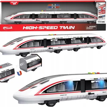 autíčko VYSOKORYCHLOSTNÍ MAGNETICKÝ VLAK OTEVÍRACÍ DVEŘE ZVUKY SVĚTLA Pohon