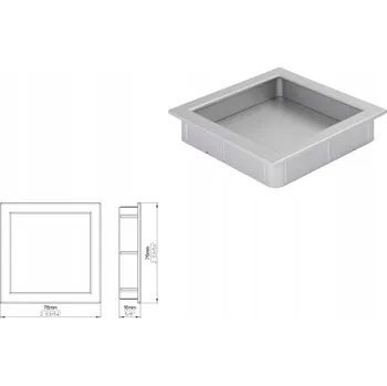 Nábytkové kování Nábytková úchytka SIRO 2152-76PB21 hliníkový efekt (zapuštěná úchytka)