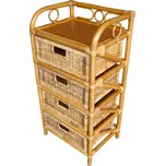 Komoda AXIN 46 x 35 x 95 cm, dub castello medový