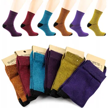 Pánské ponožky PONOŽKY PREMIUM BAREVNÉ 6 PÁRŮ 41-43 VYROBENO V PL