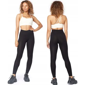 Dámské legíny Dámské legíny s vysokým pasem Comfort viskóza BLV50-289 Černé XS