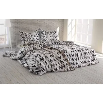 Povlečení Polášek Krepové povlečení Šipky - Šedá | 140 x 200 cm / 70 x 90 cm