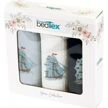 Utěrka Dárková sada vaflových utěrek 3 ks - LODĚ