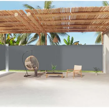 Stínicí technika zahrada-XL Zatahovací boční markýza antracitová 220 x 1 200 cm 318086