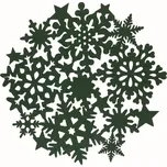 Prostírání kuchyňské Vánoční kulaté plstěné zelené 38cm