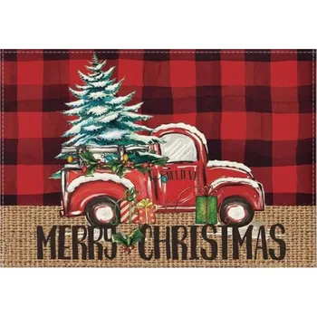 Vánoční dekorace Textilomanie MERRY CHRISTMAS 30x45 cm červené