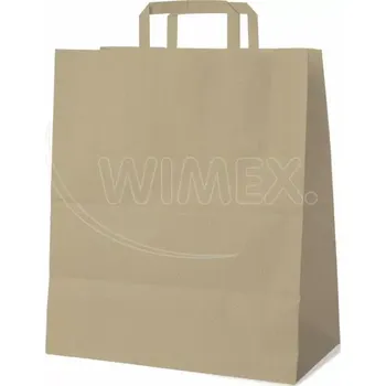 Nákupní taška Papírové tašky 45 x 17 x 48 cm hnědé, ploché ucho [200ks] (47144)