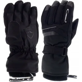Rukavice LYŽAŘSKÉ RUKAVICE NA SNOWBOARD PÁNSKÉ CAMBELL SOFTSHELL XL ČERNÉ