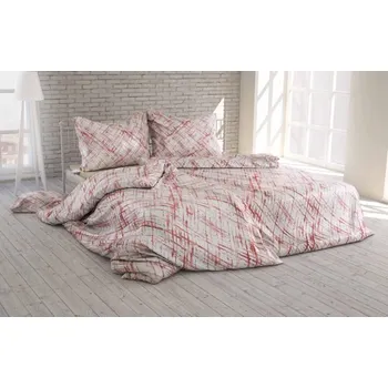 Povlečení Polášek Krepové povlečení Abstrakce - Červená | 140 x 200 cm / 70 x 90 cm