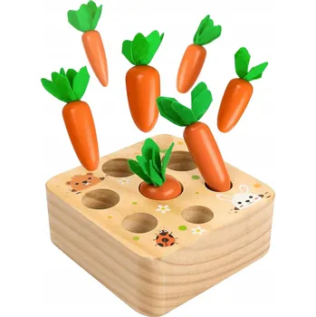 Hračka pro nejmenší SENZORICKÉ HRAČKY ZAHRADA S MRKVÍ DĚTI PUZZLE POČÍTÁNÍ VZDĚLÁVACÍ