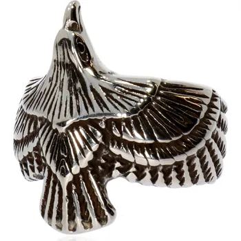 Prsten Zlatnictví Helios Ocelový prsten s orlem