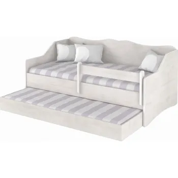 Dětská postel NELLYS Dětská postel s výsuvnou přistýlkou 160 x 80 cm - bílá surf, Rozměry: 160x80