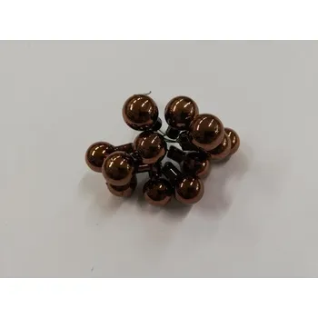 Vánoční dekorace Vánoční kouličky svazek 12 ks - hnědá lesklá