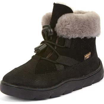 Dívčí zimní obuv FRODDO dívčí kotníková obuv BAREFOOT ZERU TEX COSY G3110258-5 černá FroddoTex 38