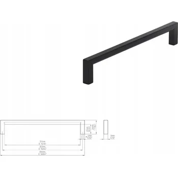 Nábytkové kování Nábytková úchytka SIRO 2108-168PB12 černá matná