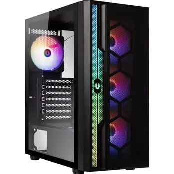 BitFenix skříň Apollo / ATX / 4x120mm ARGB fan / 3xUSB 3.0 / USB 2.0 / tvrzené sklo / černá