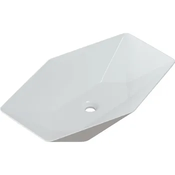 Umyvadlo Umyvadlo na desku obdélníkové Swiss Meyer DIAMENT 57 cm bílé