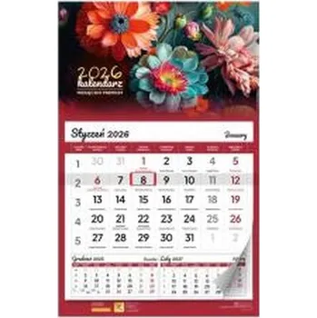 Kalendář Kalendarz 2026 ścienny miesięczny premium