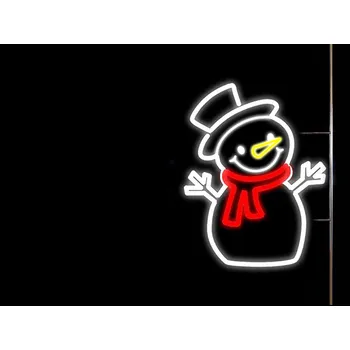 Vánoční světelná dekorace Vánoční dekorace na sloupy VO Sněhulák, 100 cm